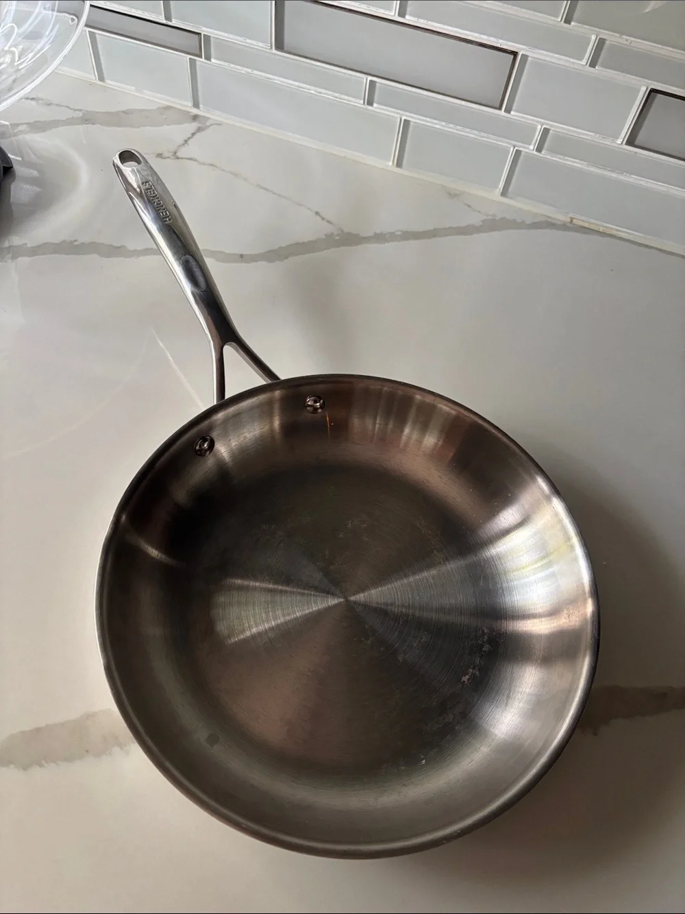 Henckels 10” Stainless Steel Frying Pan - Brushed Silver Finish